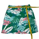 Boston Proper Tropical Floral Skort Size 8 | Green Pink Skort |Built-In Shorts Photo 4