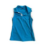 Oakley Women's Blue White Active Collared Tank Top Size XS Photo 6