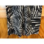 Panama Jack  Women's Wide Leg Linen Blend Cropped Pants Black/Cream Size Small (0 Photo 1