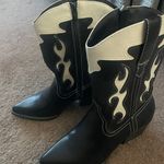 Cowboy Boot Heels Black Size 7 Photo 0