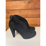 G by Guess  Tarrah Black Suede Heeled Bowed Boots Sz 8.5 Photo 1
