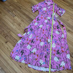 Abbey Glass NWOT‎ Button Front Charlotte Gown in Pink Tossed Floral Size XS Photo 10