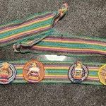 Vintage Traditional Striped Belt Strap Textile Mayan Guatemala Worry Dolls Photo 0