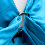 ZARA  Elegant Blue cut out satin slip Maxi Dress Photo 9