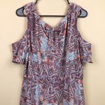 LC Lauren Conrad NWT Lauren Conrad Women’s Floral Print Cold Shoulder Sleeve Keyhole Back Dress Photo 4