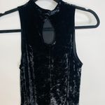 Arizona Black Crushed Velvet Swing High Neck Dress Sz Medium Photo 5