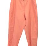 Liz Claiborne Lizsport Wrinkle Free Michaela Linen Trouser Pants Orange Pink 12 Photo 0