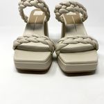 Dolce Vita Ivory Ashby Platform Braided Faux Leather Sandal Block Heels 9.5 White Photo 3