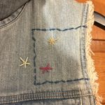 Roxy  Denim Vest/Front Pockets/Embroidered front & Back Size Lg-NWTS Photo 3