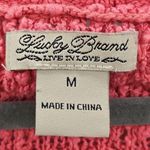 Lucky Brand  Open Knit Crochet Sweater Womens Size M Cotton Pullover Photo 3