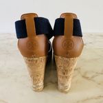 Tory Burch  Solid Denim Blue Espadrille Wedge Platform Sandal - US 7.5 Photo 7