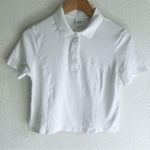 Outdoor Voices  Sport Polo Cropped White Sz Medium Photo 1