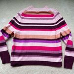 A New Day  Women's Pink Striped Boxy Crewneck  Sweater - Size L - VGUC - Stretch Photo 1