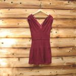 Maje Bordeaux Crepe Mini Dress Photo 6
