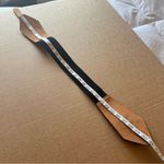 None Vegan leather Lizard skin embossed faux leather belt, elastic detail at back,NEW Photo 1