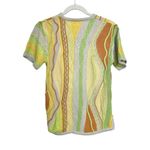 Bergati Womens Sz M Abstract Textured 3D Cable Knit Sweater Multicolor Neon 90s Yellow Size M Photo 5