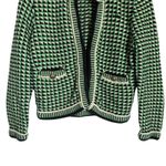 Maje Maneflanne Green Tweed Long Sleeve Preppy Cardigan Jacket Size Small Photo 7