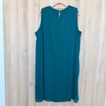 Lane Bryant Pleated Layered Dress Teal Size 26 Classic Photo 5
