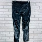 7 For All Mankind Black Faux Leather Slim Pants Size S Photo 5
