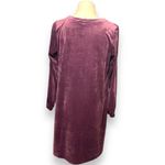 J.Jill Pure Jill Velour A-Line Dress with Pockets Merlot Medium Photo 4