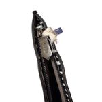 REED Zip Top Clutch Pouch Black White Geometric Square Print Travel Casual NWT Photo 3