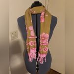 Touch of Hawaii Beige with Pink Hibiscus Scarf Photo 2