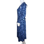 Draper James RSVP Dress Womens Small Blue Floral True Wrap Bohemian Cottagecore Photo 2