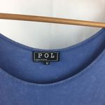 POL Blue Sleeveless Fringe Tank Festival Summer Mini Tunic Top Dress M Photo 5