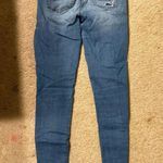 American Eagle Dark Wash Ripped Skinny Jeans Photo 1