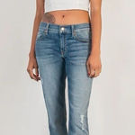 Level 99 Sienna Tomboy Fit Distressed Jeans in Beday Wash Size 26 Blue Photo 0