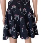Lazy Oaf   brand black with manicured handprint pink nails skater skirt SZ M Photo 0