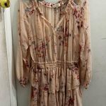 Love Shack Fancy Women’s Pastel Pink Silk Floral Popover Mini Dress in Duchess Photo 2