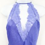 Victoria's Secret VS Womens Coquette Lace Halter Mini Slip Dress Size L Purple Photo 1