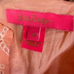 Lilly Pulitzer  Keila Top Womens 4 Peach Hyacinth Floral Arch Eyelet Shirt Blouse Photo 2