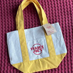Trader Joe’s Mini Canvas Tote – Yellow (NWT) Photo 0