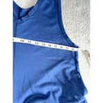 Cotton Emporium Blue Deep V Sleeveless Wide Leg Cropped Jumpsuit Lounge Size L Photo 3