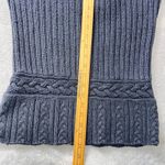 Old Navy Vtg.  Shawl Collar Cable Knit Sweater Blue Womens M Cotton Angora Blend Photo 6