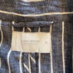 Lucky Brand  Linen Striped Blue and White Blazer Jacket Medium Photo 3
