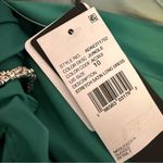 Adrianna Papell  Women's Satin Draped One-Shoulder Mermaid Gown Jungle Sz 10 Photo 8