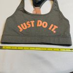 Nike  Just Do It Sports Bra Gray Peach‎ Racerback Medium Support Workout Gym Photo 3
