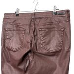 Anthropologie Pilcro and The Letterpress Script Coated Wine Jean Ankle Tie Women’s Size 32 Photo 8