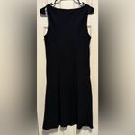 Jones New York  Black Beaded ChiffonSleeveless Swing Midi Dress Photo 3
