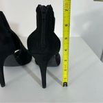 LC Lauren Conrad Muffin Black Faux Suede Ankle Band High Heels Size 8 Photo 10