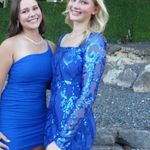 Lulus Blue long sleeve homecoming dress Photo 0