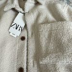 ZARA NWT  Teddy Shirt Jacket S/M Photo 3