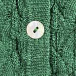 ZARA Green Knit Tank Top Textured Pattern With Front Buttons Size Medium Photo 2