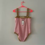 PQ Swim Pink Crochet Trim One Piece Swimsuit NWT Size M Size M Photo 4