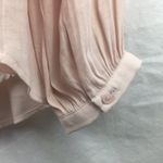 Ro & De Women's Pink Sheer Long Sleeve Double V Eyelet Top M NEW Photo 5