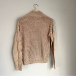 Francesca’s NWT Anita Knit Quarter Zip Pullover Sweater Size Small Tan Photo 3