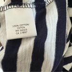 Banana Republic Navy and White Striped Short Sleeve Dress with Tie Waist In XXS Blue Photo 3